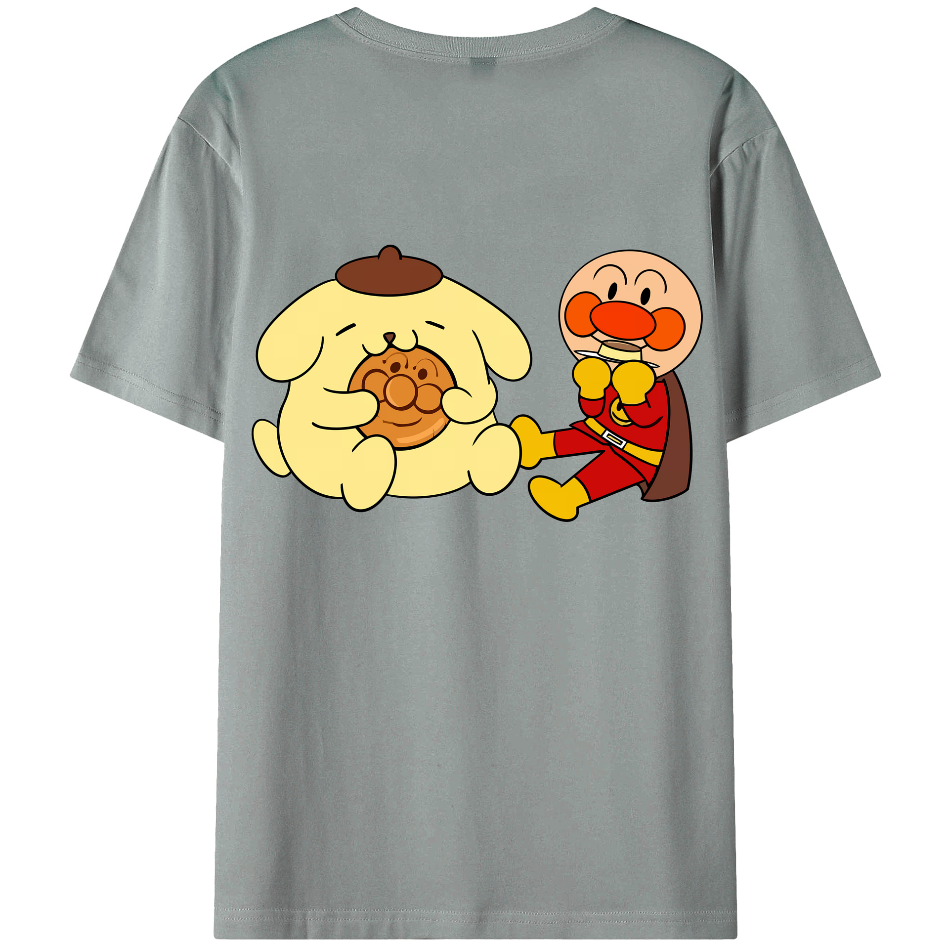 （画像用） アンパンマン Anpanman 綿100％ メンズ半袖Tシャツ（バックプリント） 通気性